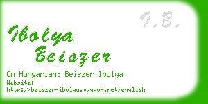 ibolya beiszer business card
